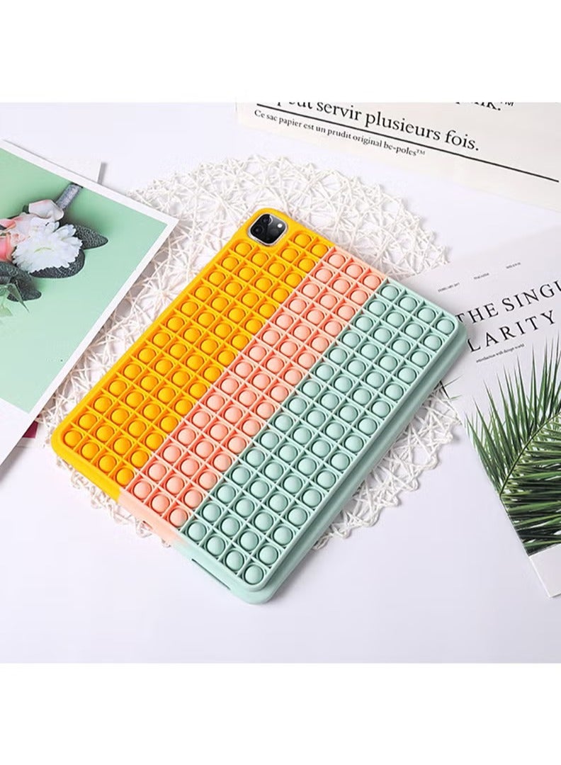 AWALOR Push Pop Bubble Fidget Stress Toy Silicone Shockproof Protective Case Cover for Apple iPad Pro 12.9 Inch - Image 2