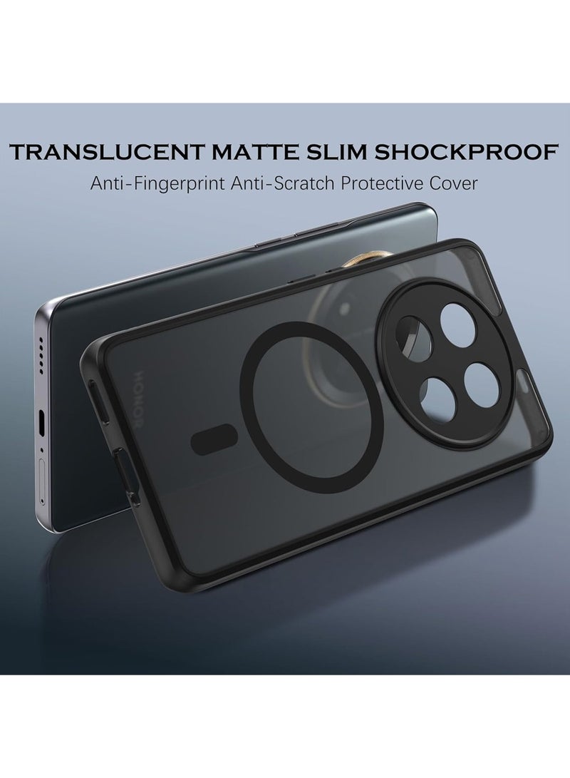 Honor X9C Magnetic Case Cover,Compatible with Mag-Safe,Anti-Scratch,Slim Translucent Matte Back Soft Bumper Phone Case Cover for X9C 5G - Image 4