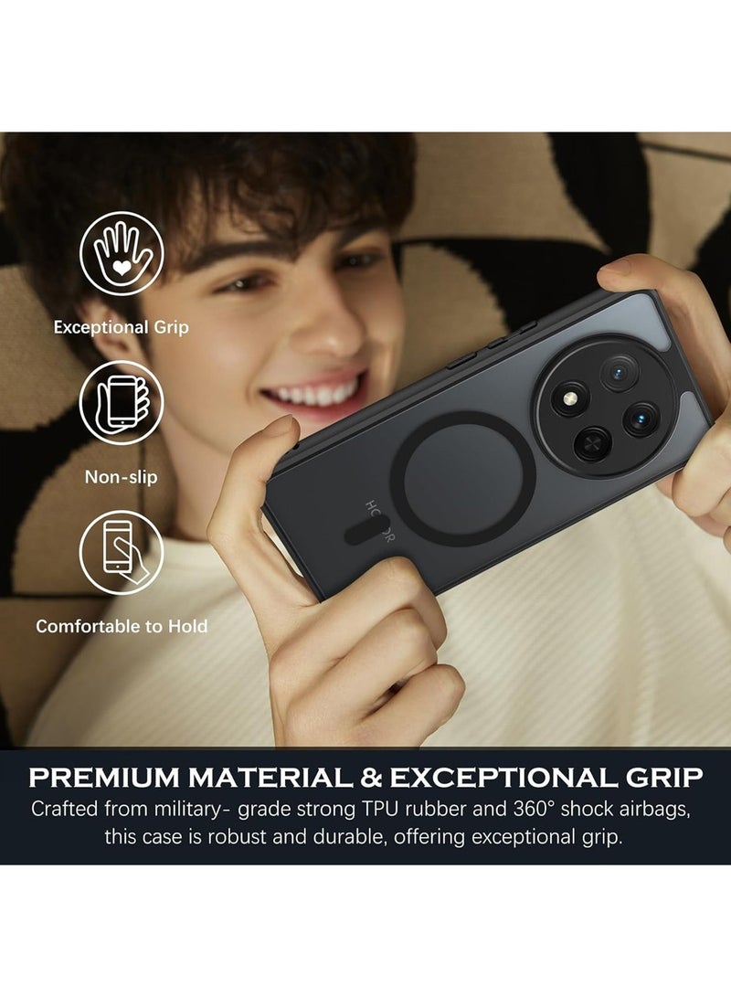Honor X9C Magnetic Case Cover,Compatible with Mag-Safe,Anti-Scratch,Slim Translucent Matte Back Soft Bumper Phone Case Cover for X9C 5G - Image 3