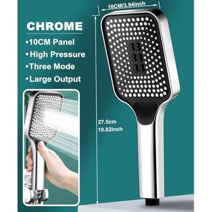Hand Shower Head High Pressure Rainfall Showerhead with 3 Spray Modes Adjustable Angle Handheld Shower for Adults and Kids Perfect for Bathroom and Spa Relaxation - Image 2