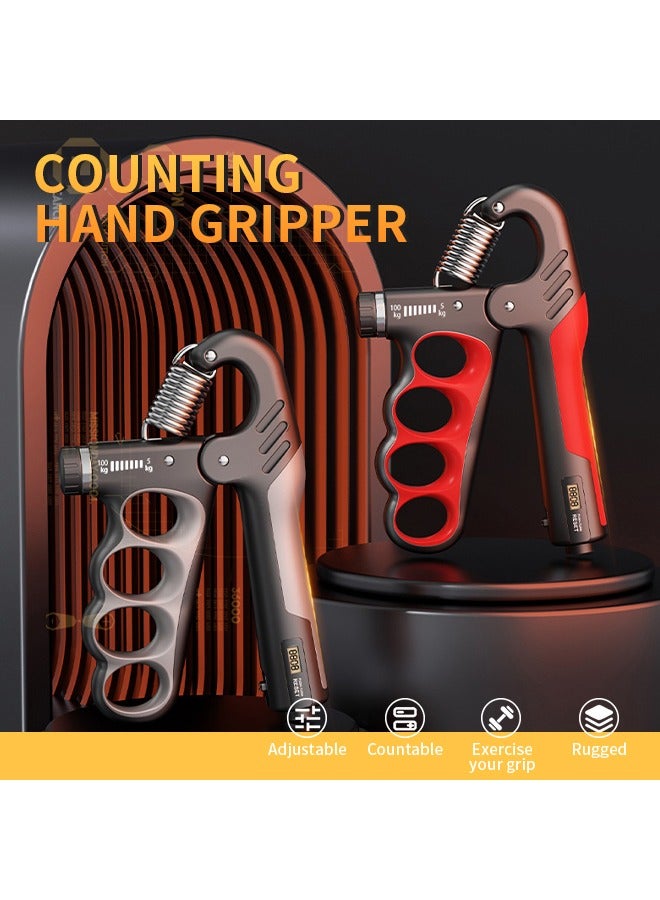 Generic Adjustable Grip Exerciser, LCD Display Hand Gripper with Automatic Counting Design, High-Quality Springs, Durable Hand Training Tool  - Image 2