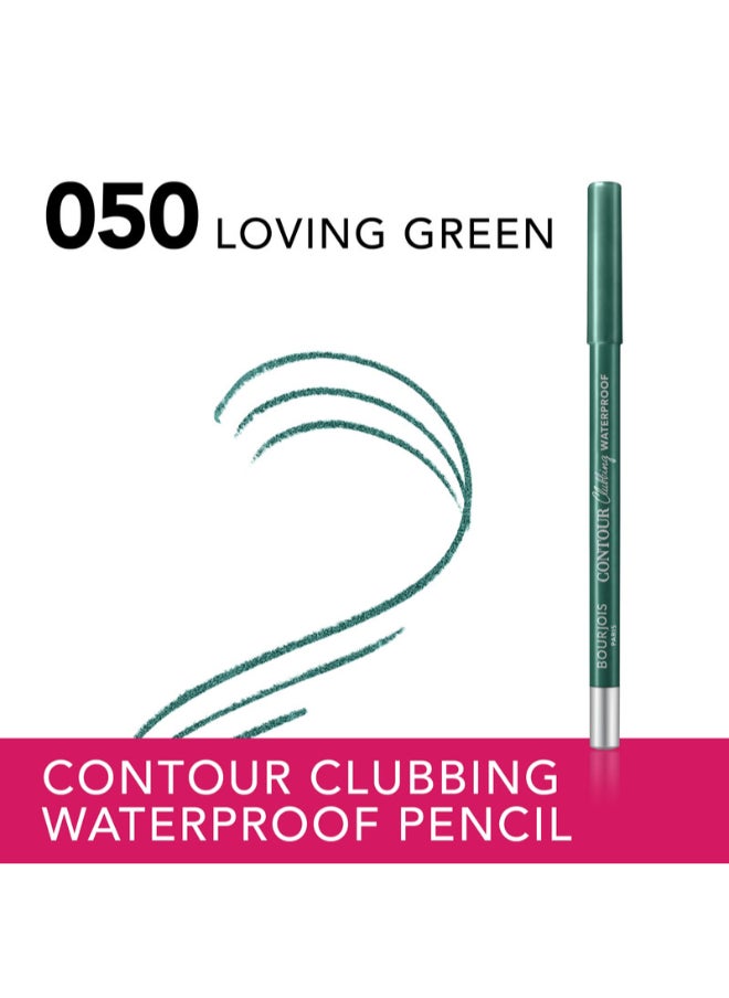 BOURJOIS PARIS Contour Clubbing Waterproof Eye Pencil - 050 - Loving Green, 1.2 Grams  - Image 2