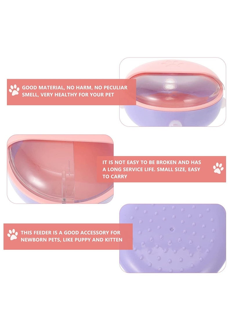 Puppy Kitten Feeder Silicone Puppy Feeder with Nipples Pet Milk Feeder Pet Self Feeding Device 4 Nipples Self Feeding Milk Bowl for Kittens Puppies Rabbits Lamb Pink - Image 5