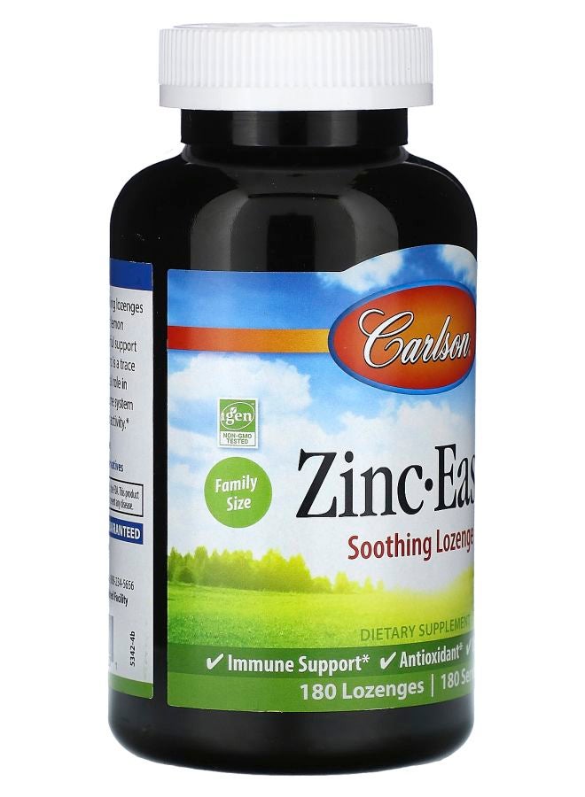 Carlson Zinc-Ease Soothing Lozenge Natural Lemon 180 Lozenges (10 mg Per Lozenge) - Image 2