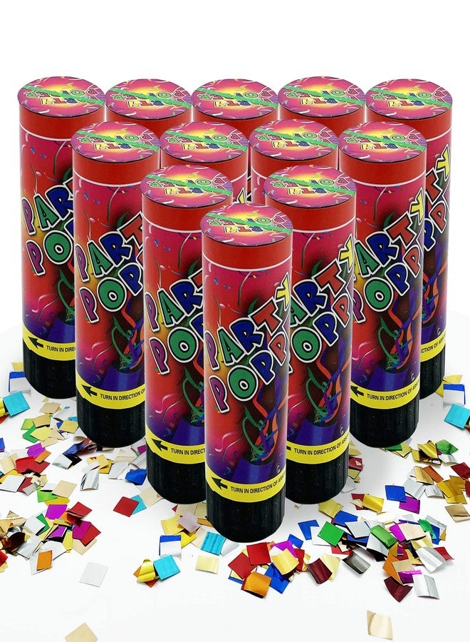 PPXMEEUDC 12 PCS Confetti Poppers Cannons for Wedding Birthday Graduation Baby Shower Anniversary Christmas New Year's Kids Fun Party Supplies Decorations and Favors - Image 1