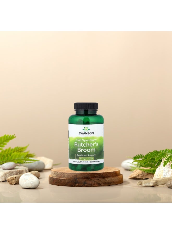 سوانسون مستخلص نبات مكنسة الجزار كامل الطيف 470 ملغ 100 كبسولة - Image 2