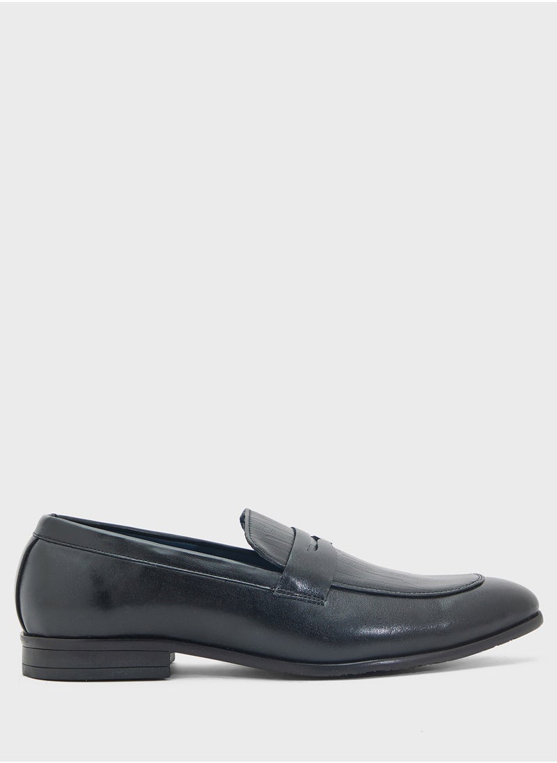 Robert Wood Texture Detail Classic Formal Slip Ons  - Image 1