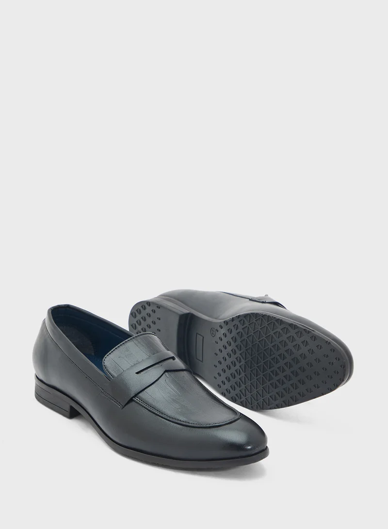Robert Wood Texture Detail Classic Formal Slip Ons