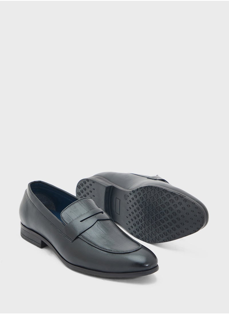 Robert Wood Texture Detail Classic Formal Slip Ons  - Image 3