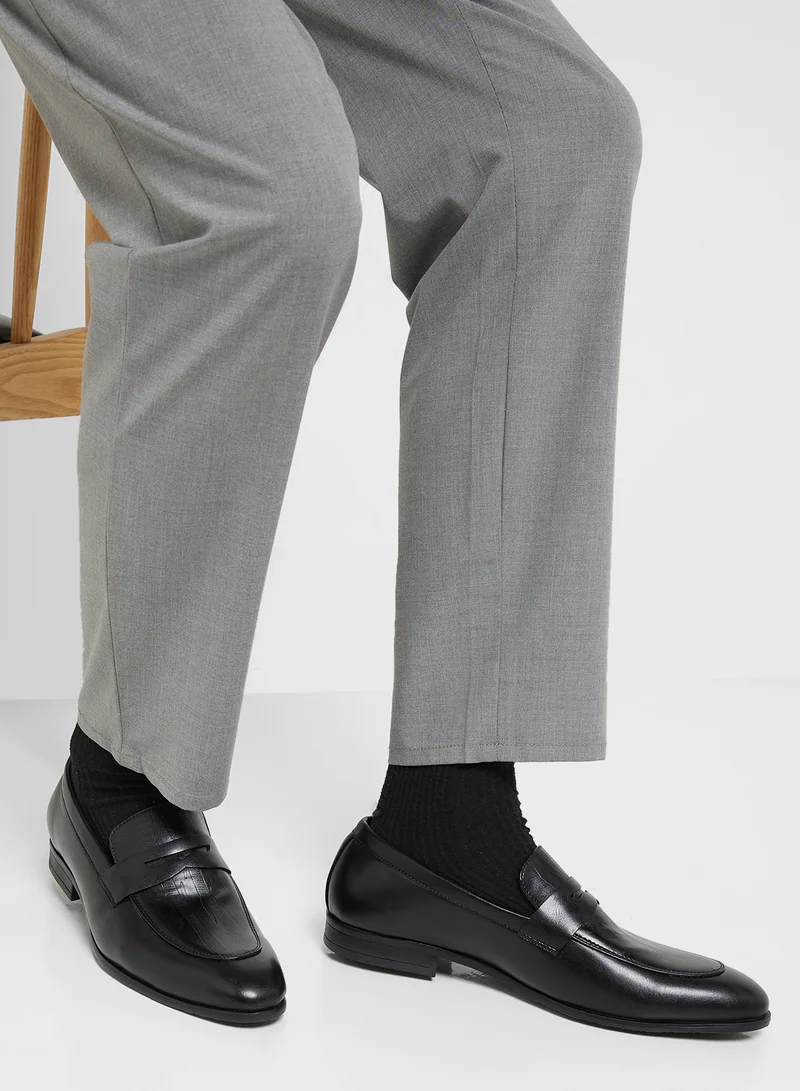 Robert Wood Texture Detail Classic Formal Slip Ons