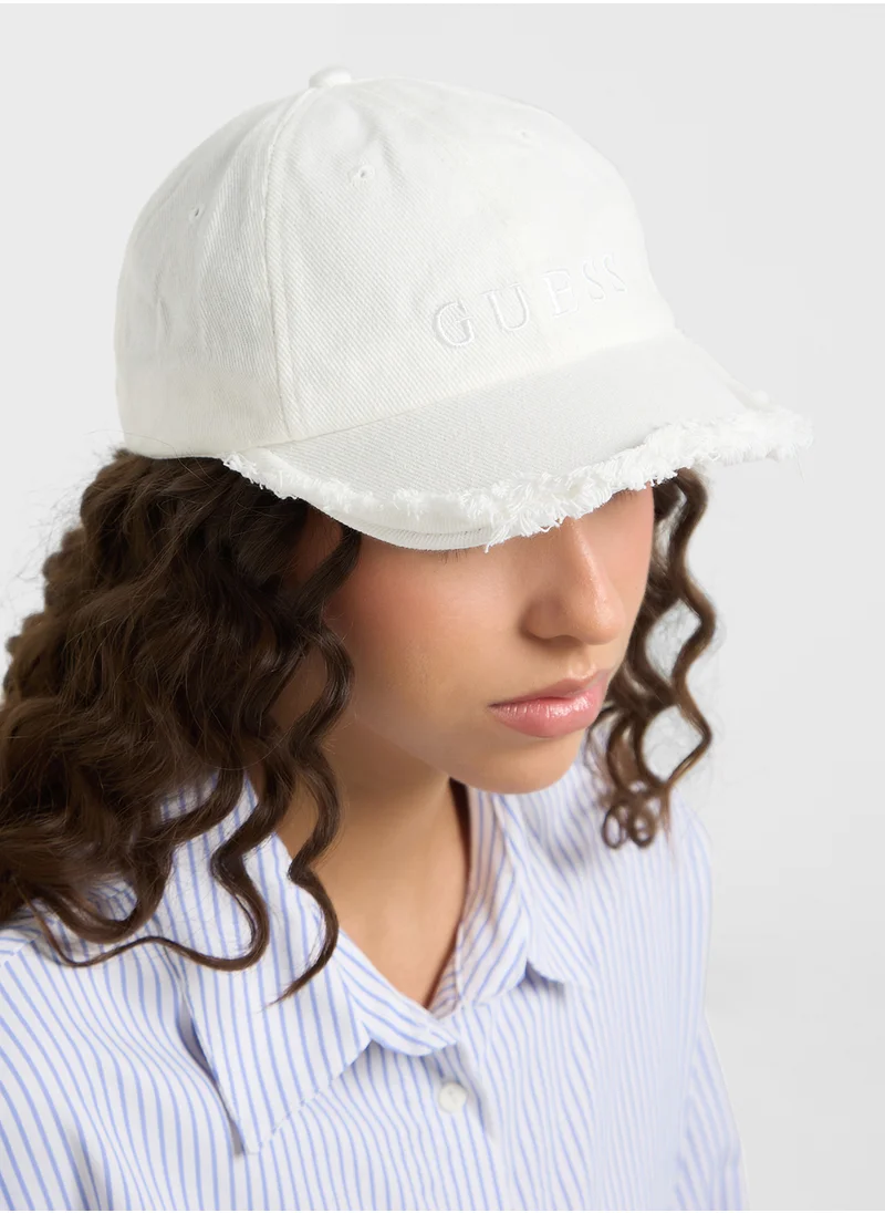 جس Logo Detailed Curved Peak Cap
