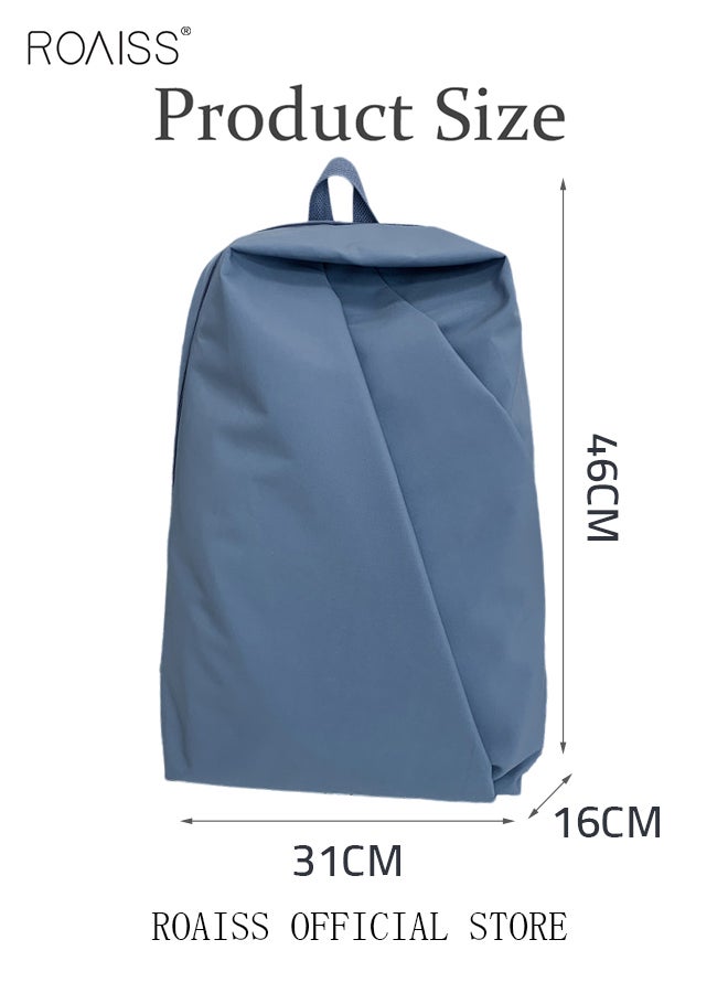 roaiss Functional Backpack Large Capacity Short Distance Travel Solid Color Design Light Business Style Student Backpack Computer Bag - Image 5
