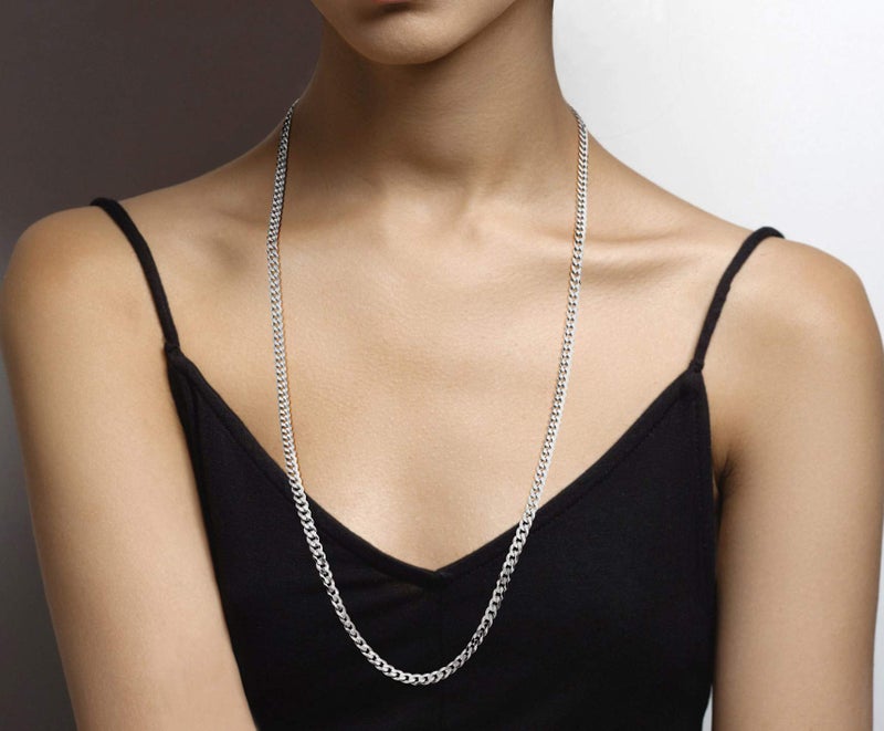 Miabella Solid 925 Sterling Silver Italian 5mm Diamond Cut Cuban Link Curb Chain Necklace for Women Men, Made in Italy (30 Inches) - Image 5