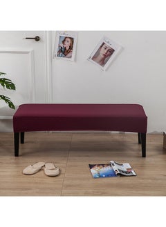 Generic 1 x 5 pcs Elastic Thickened Jacquard Bench Cover Wine Red 