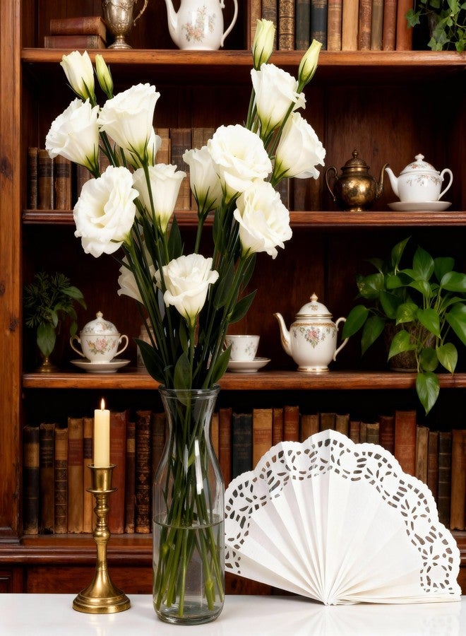 LJY 120 Pieces White Lace Round Paper Doilies Cake Packaging Pads Wedding Tableware Decoration (8.5 Inch) - Image 5