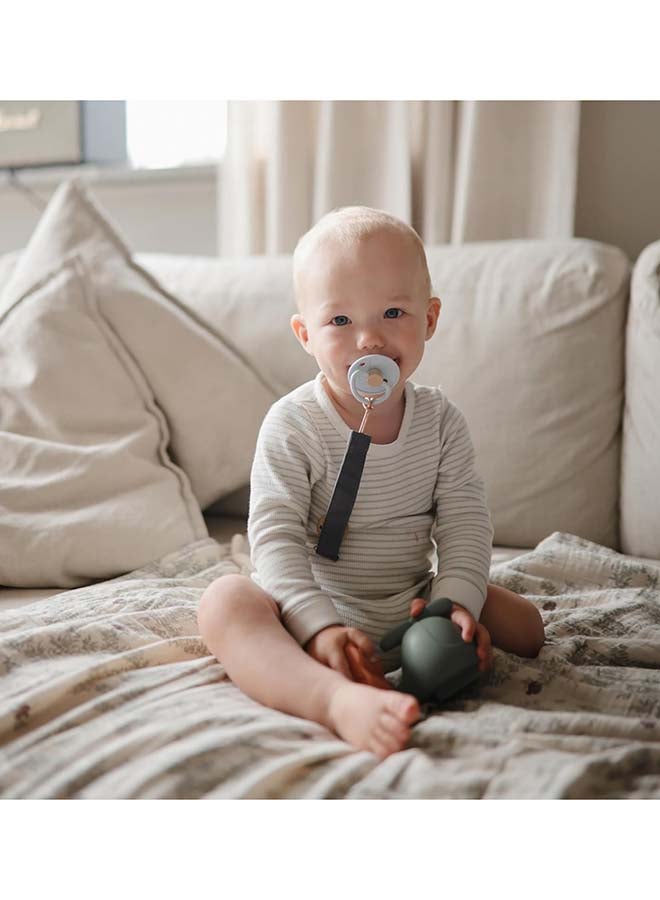 FRIGG Little Viking Silicone Baby Pacifier 6-18M 2-Pack Powder Blue/Cream - Size 2 - Image 5