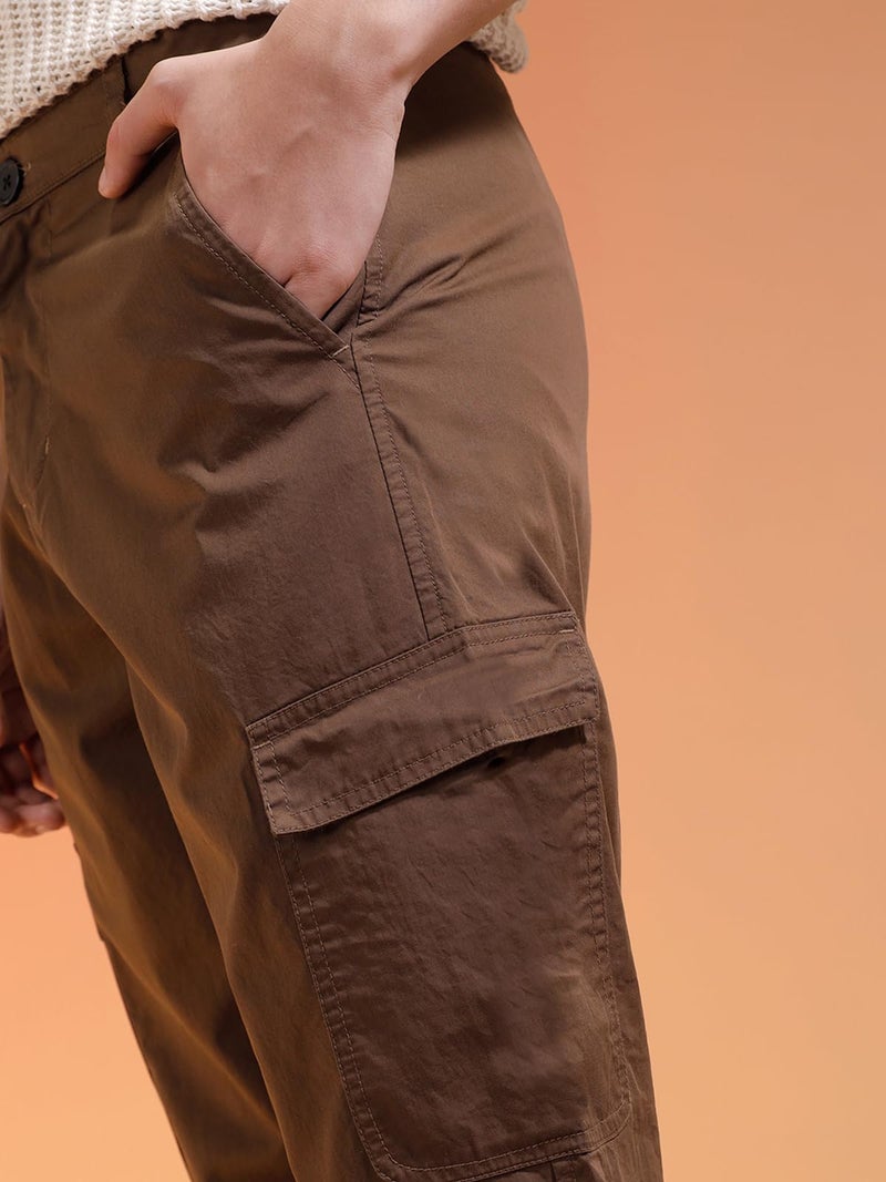 Veirdo® Men’s Cargo Pants | Regular Fit Utility Trousers with Pockets | Casual Stylish Bottoms Colors: Beige, Black & Brown | VD_WC1_BRN_M - Image 3