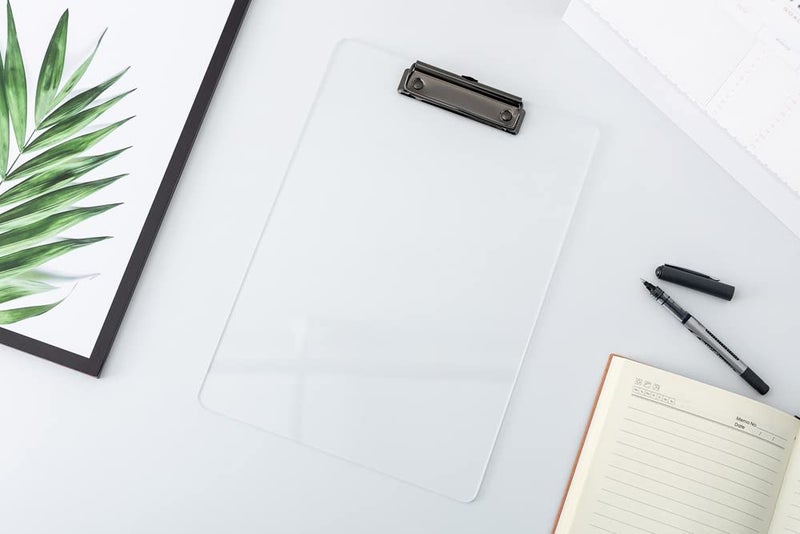 JIARI 4 Pack Clear Acrylic Office Clipboard A4 Letter Size 8.6" x 12.2" (Black 4 Pack) - Image 2