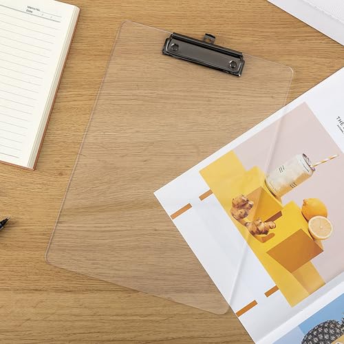JIARI 4 Pack Clear Acrylic Office Clipboard A4 Letter Size 8.6" x 12.2" (Black 4 Pack) - Image 3