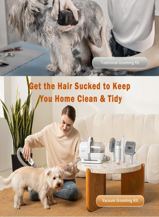 Afloia Dog Grooming Vacuum Kit, All-in-One Pet Grooming Vacuum with Pet Clippers, Low Noise Dog Hair Vacuums with 1.5L Dust Cup, Dogs deshedding Vacuums Brush for Dogs Cats - Image 4