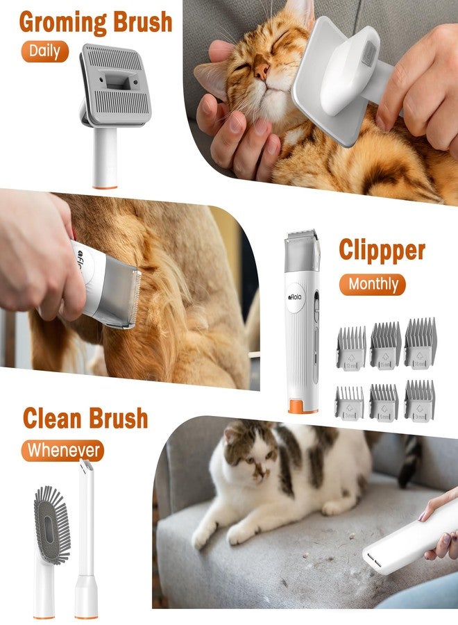 Afloia Dog Grooming Vacuum Kit, All-in-One Pet Grooming Vacuum with Pet Clippers, Low Noise Dog Hair Vacuums with 1.5L Dust Cup, Dogs deshedding Vacuums Brush for Dogs Cats - Image 2