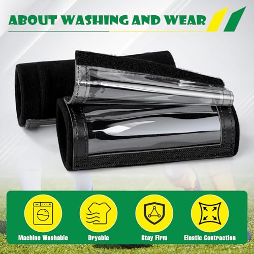 YixangDD Football Play Wristbands, Sports Football Arm Bands, Cotton Wristbands for Play Signs, Baseball Wrist Bands with 3 PVC Compartments for Teenagers - Image 4