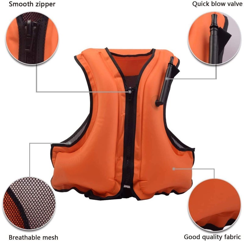 Inflatable Swim Vest for Adults - Adjustable Flotation Aid for Snorkeling, Kayaking & Water Activities - Lightweight & Compact (One Size) - Image 3