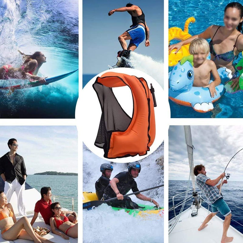 Inflatable Swim Vest for Adults - Adjustable Flotation Aid for Snorkeling, Kayaking & Water Activities - Lightweight & Compact (One Size) - Image 2
