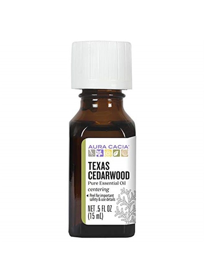 Aura Cacia Pure Texas Cedarwood Essential Oil | 0.5 fl. oz. | Juniperus Mexicana - Image 1