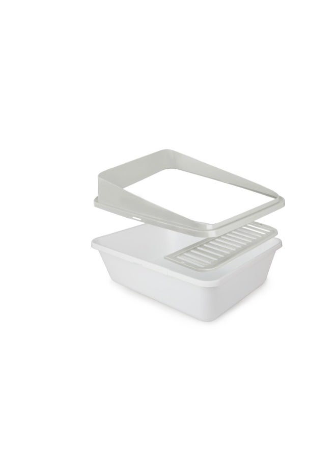 all for paws Go Fresh High Back Cat Litter Box Small Sand  - Image 2