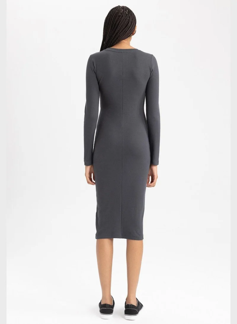 DeFacto Ribbed Bodycon Dress