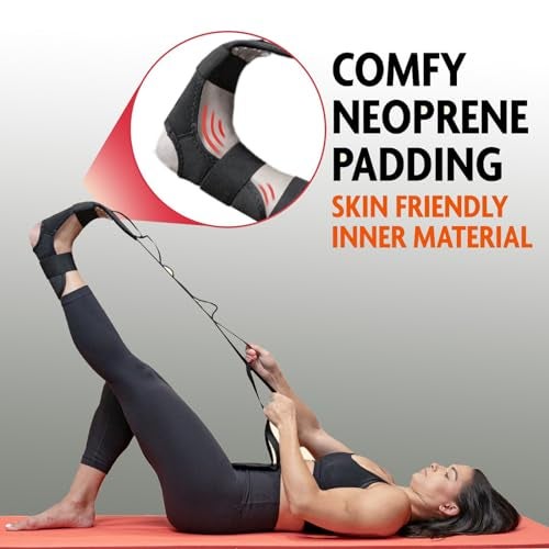 SHAZ Foot & Calf Stretcher, Fascia Hamstring Stretcher for Plantar Fasciitis, Achilles Tendonitis, Heel Spurs & Shin Splints - Yoga Leg Stretching Strap for Back Pain - Flex Strap for Physical Therapy - Image 5