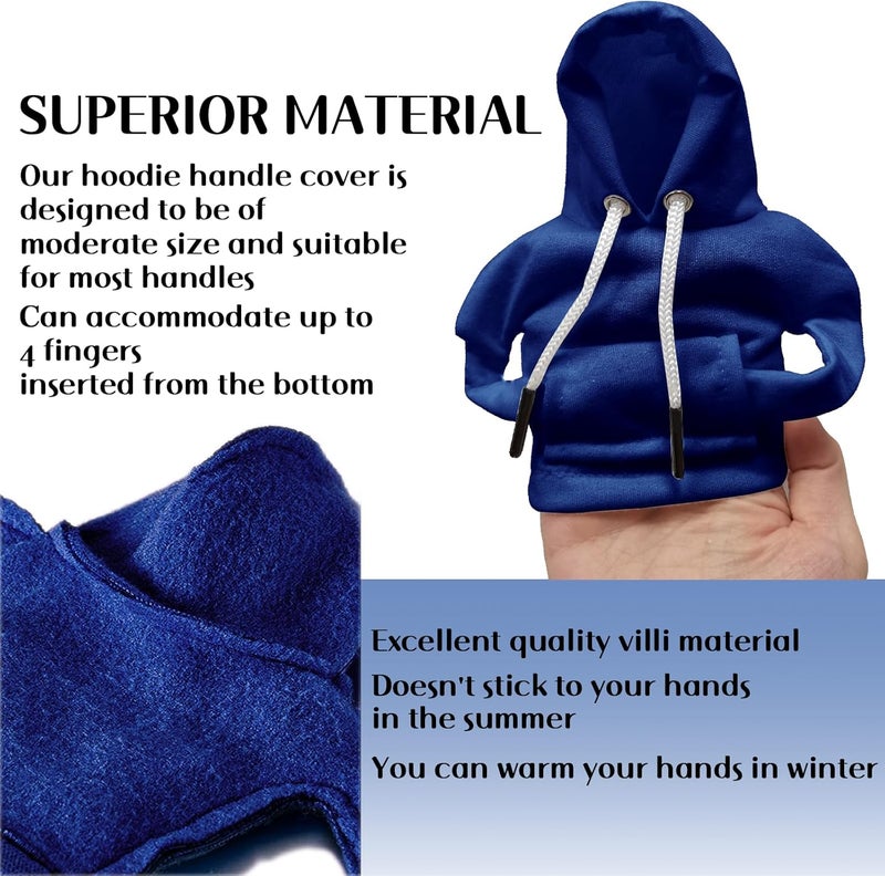 vvag Gear Shift Hoodie, Hoodie Car Gear Shift Cover, Car Shift Knob Hoodie, Automotive Interior Accessories, Universal Fit Knob Cover Gift (Blue) - Image 4