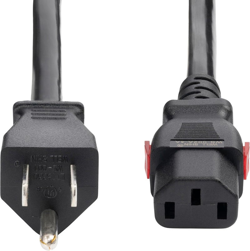 StarTech كابل طاقة ثقيل من ستار تيك كوم بطول 12 قدم (36 متر) NEMA 515P إلى C13 قفل كابل طاقة AC 15A 125V 14AWG بديل لكابل طاقة شاشة الكمبيوتر مدرج من UL 27LC4B00POWERCORD - Image 4