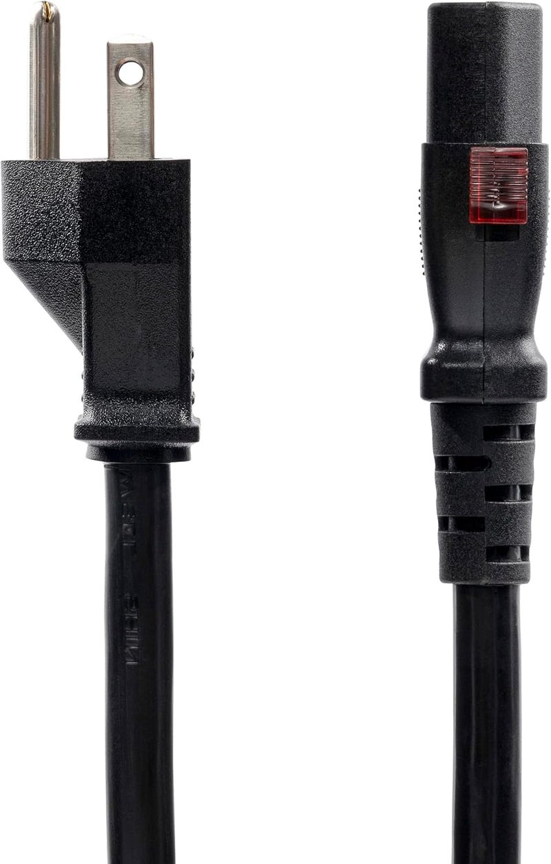 StarTech كابل طاقة ثقيل من ستار تيك كوم بطول 12 قدم (36 متر) NEMA 515P إلى C13 قفل كابل طاقة AC 15A 125V 14AWG بديل لكابل طاقة شاشة الكمبيوتر مدرج من UL 27LC4B00POWERCORD - Image 2