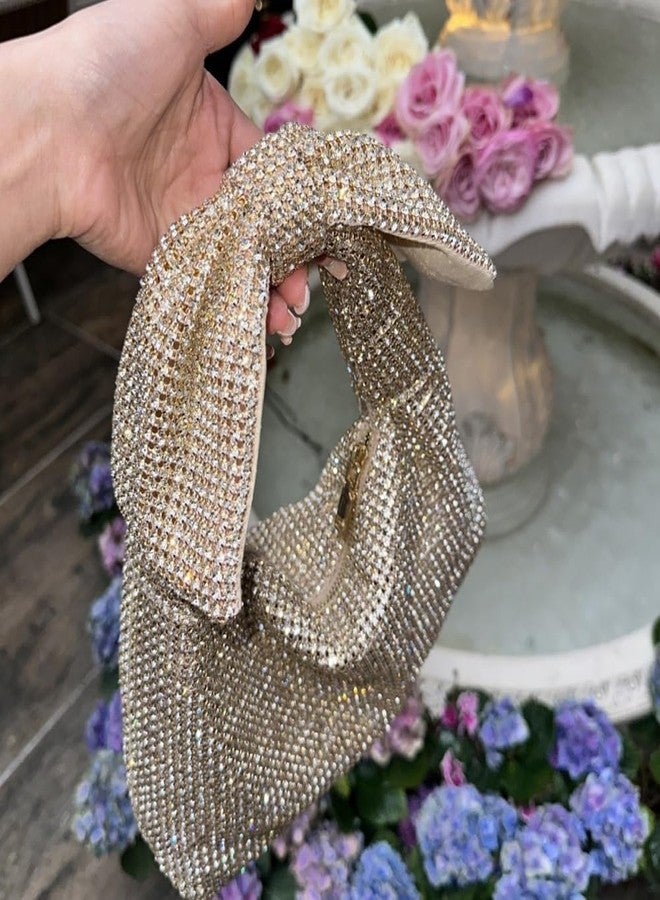 CUXVA Rhinestone Bow Purse Sparkly Evening Bag Silver Clutch Purses for Women Glitter Evening Handbag for Wedding Party Prom - Image 2