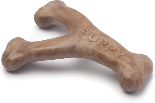 Benebone Puppy Wishbone Dog Chew Toy Made in USA Real Bacon Flavor Small - Image 1