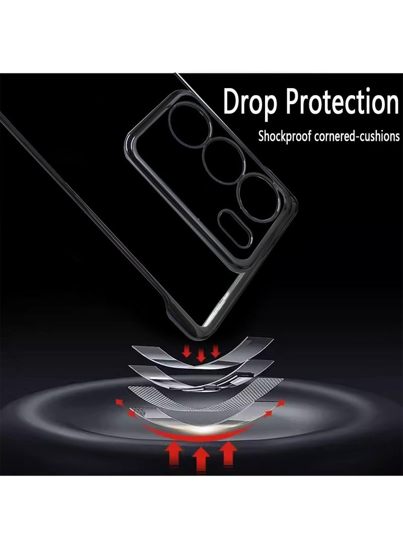X-level Vivo V29 5g Slim Case Cover with Ultra Thin Frameless Case Accessories Camera Len Protector Anti-Yellow Shockproof Anti-scratch Anti-drop Shell Back Cover for Vivo V29 5g - Image 5