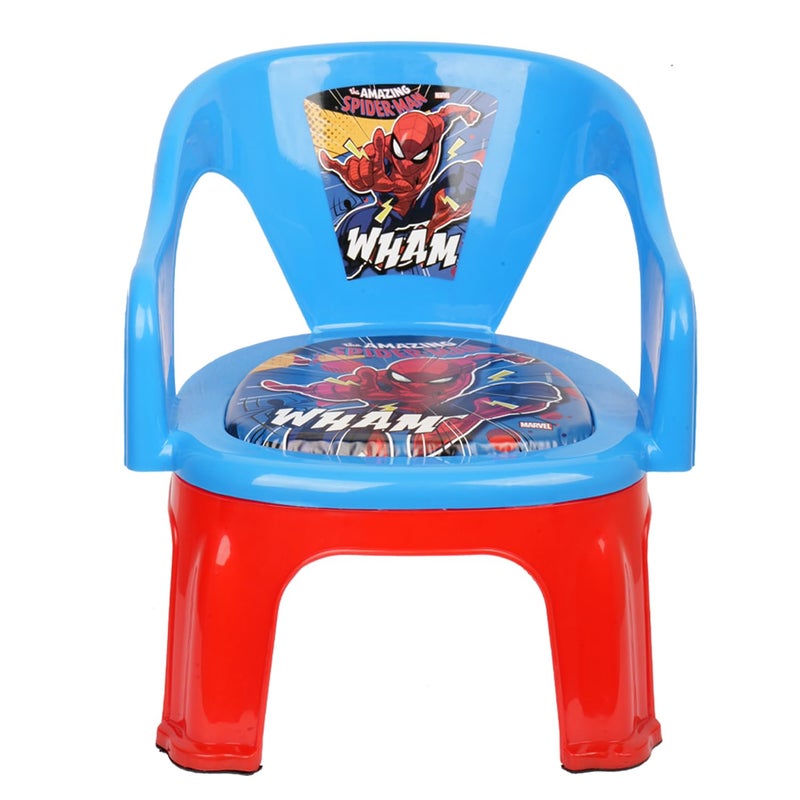 Kuber Industries Marvel SpiderMan Kids Chair Plastic Foldable Kids Chair Chair for Kidsroom School Study Stool Baby Stool Indoor or Outdoor Stool for Kids Capacity 30 Kg Blue Red - Image 4