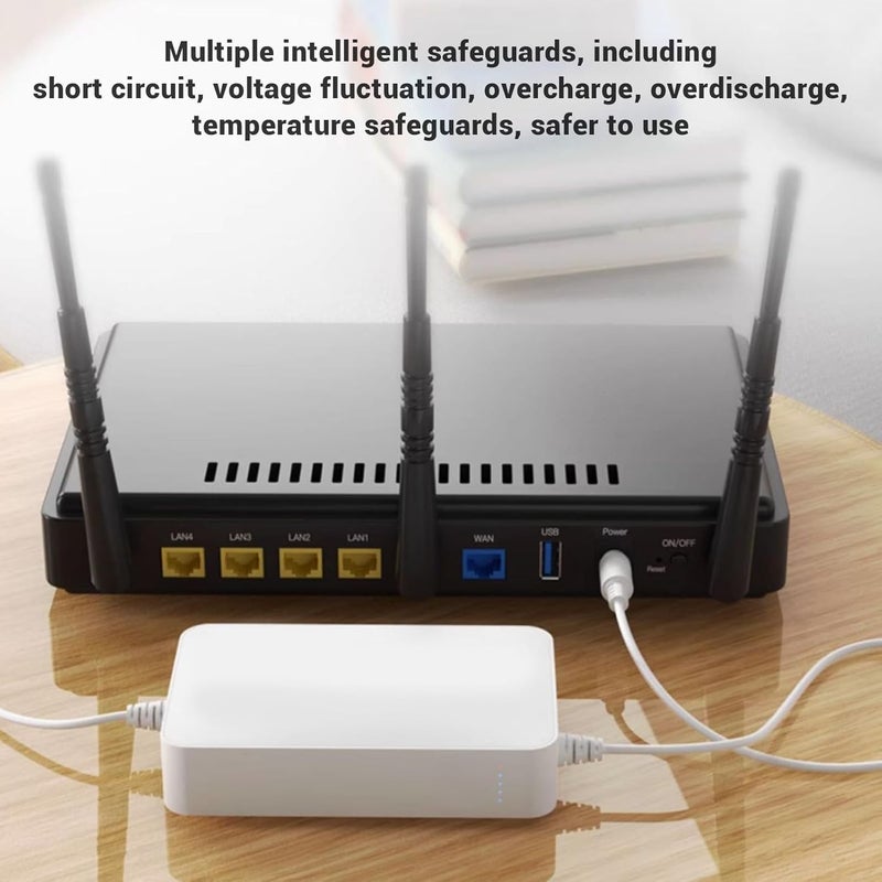FTVOGUE مصدر طاقة UPS بطارية احتياطية طارئة قابس أمريكي للراوتر مودم كاميرا الأمان - Image 5