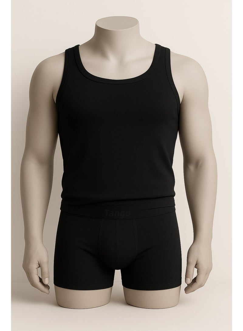 تانجو طقم ليكرا (أسود) Large - Image 1