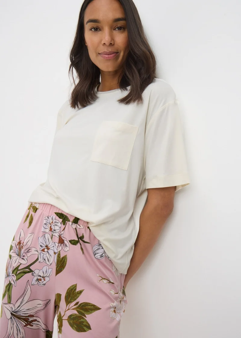 Matalan Pink Floral Long Pyjama Set