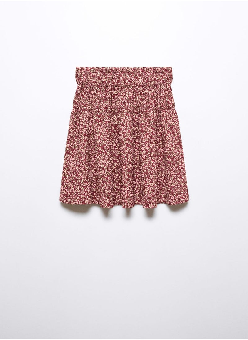 MANGO - Kids Floral Print Skirt - Image 1