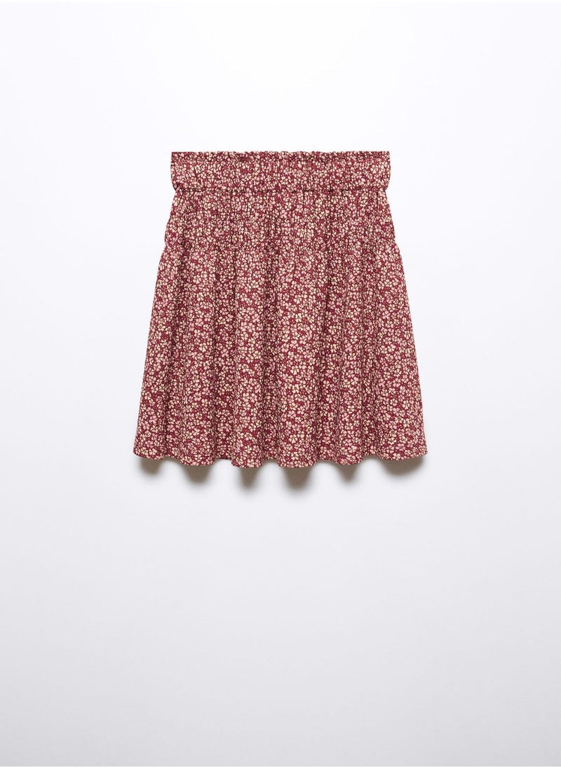 MANGO - Kids Floral Print Skirt - Image 1
