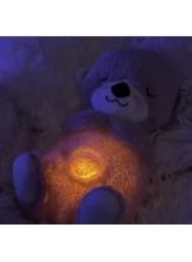 دمية دبدوب موسيقية للأطفال بميزة التنفس – لعبة مهدئة تساعد على نوم الطفل وراحته -رمادي -كود 1818 - Image 3