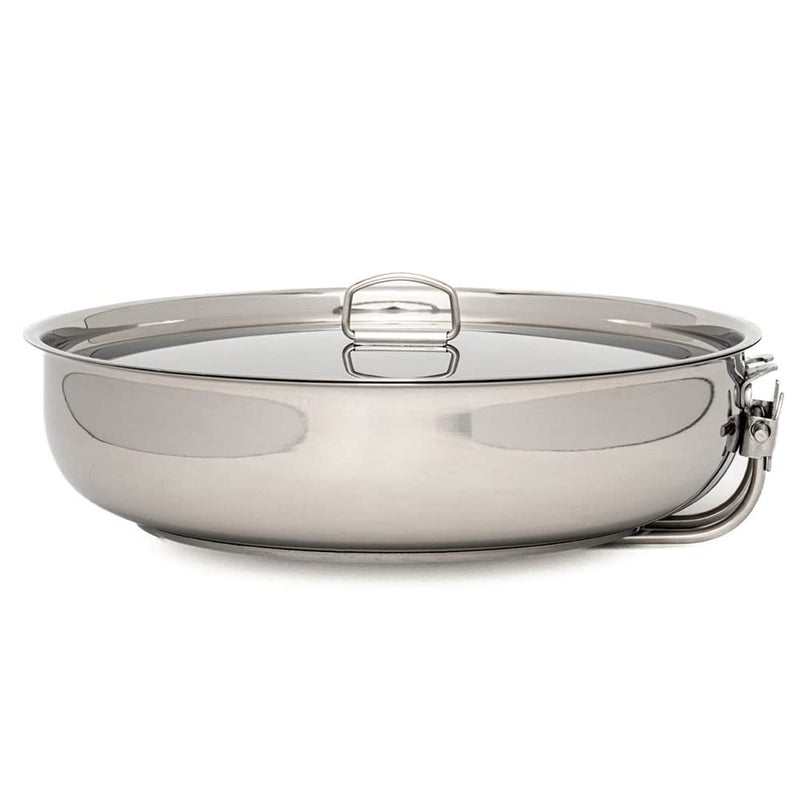 The Pathfinder School Stainless Steel Folding Skillet and Lid (8-Inch) - Image 2