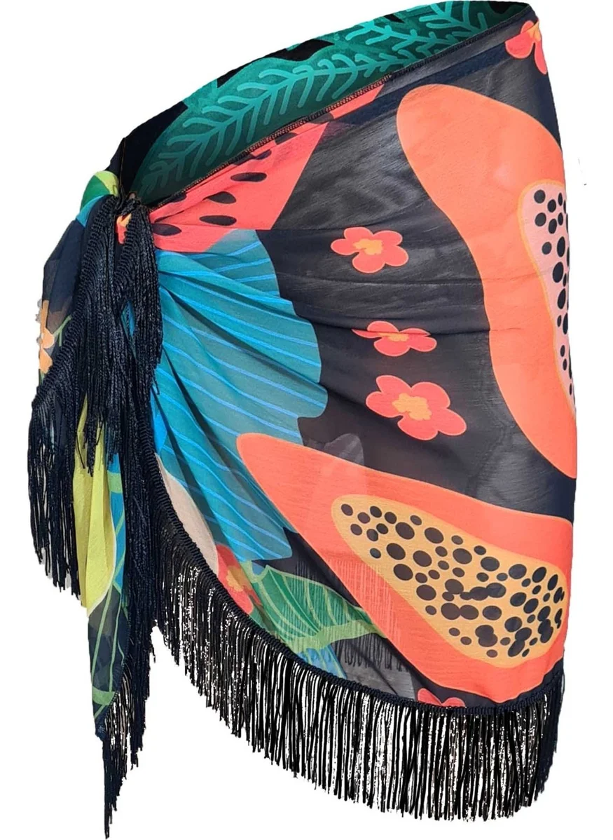 Bolder Women's Tasseled Mango Pattern Pareo