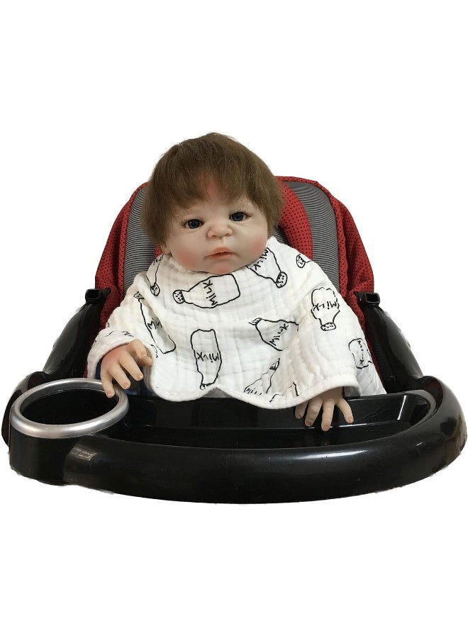 ShoppeWatch Muslin Burp Cloths Baby Burping Bibs 100% Organic Cotton 5-Pack Large 6 Layers Thick Soft Absorbent Cloth Spit Up Dribble Towels Rags for Newborns & Babies Shower Gift BB28 - Image 3