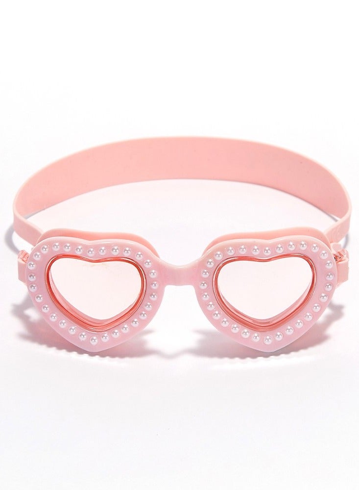 Cocolic JUJU Heart Kids Swimming Goggles, Ages 5-12, Adjustable, Anti-Fog, UV Protection, Pink - Image 2
