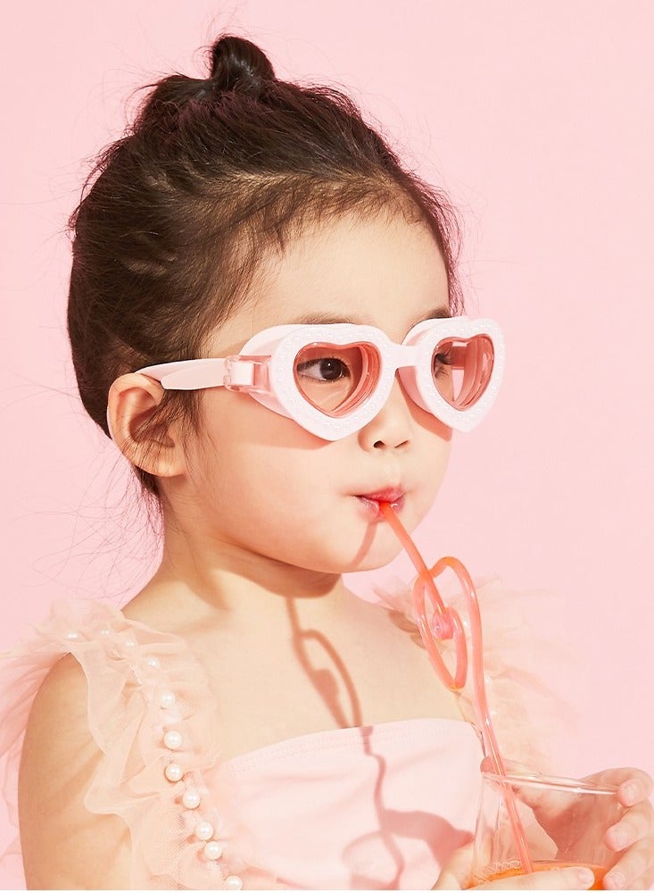 Cocolic JUJU Heart Kids Swimming Goggles, Ages 5-12, Adjustable, Anti-Fog, UV Protection, Pink - Image 3